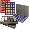 Box monnaies et coffrets pour etuis numismatiques