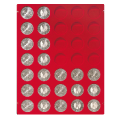 Box monnaies avec alvéoles ronds pour monnaies et séries de monnaies